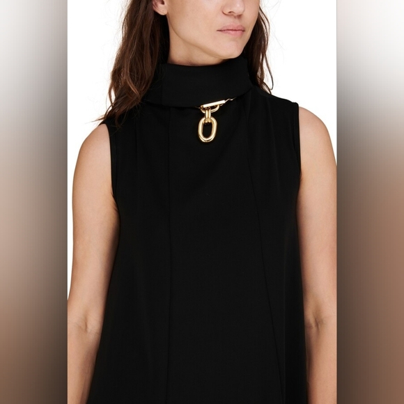 Max Mara Leisure Fantino Midi Knee Length Turtleneck Sleeveless Dress Size Large - Picture 4 of 14